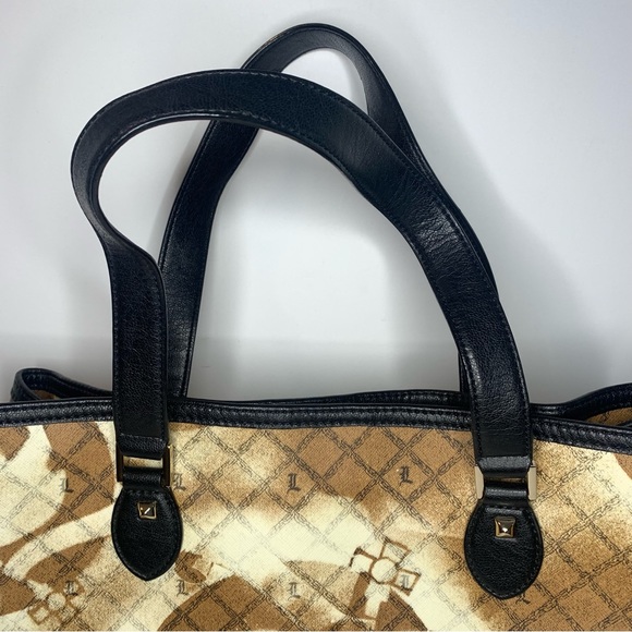 LAMB Gwen Stefani Vintage Icon Stencil Pattern Percy Satchel Handbag - Picture 10 of 11